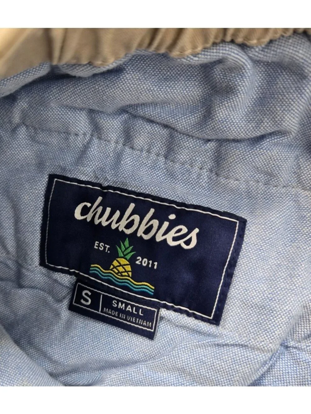 Chubbies Size S The Khakinators Originals Regular Fit Khaki Shorts